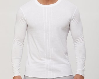 Suvi NYC Men's long sleeve contemporary long sleeve t-shirts. Top-tees. 100 % Quality Turkish Pima cotton. Cold weather essentials.