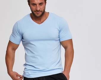 Suvi NYC Men's contemporary V-Neck t-shirts. 100 % Great Quality Turkish Pima cotton. Luxurious, stylish. HUGE SALE.