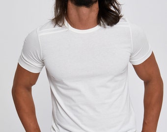 Camisetas Suvi NYC para hombre 100 % algodón Pima turco preencogido de gran calidad. Ajuste muscular. Deportes. Diseñador. Camisa de moda.