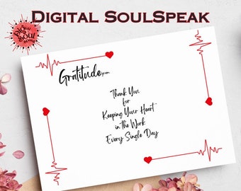 Healthcare Thank You Card: GratitudeGram EKG Design (Printable)