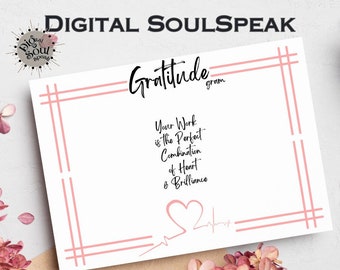 Healthcare Thank You Card: GratitudeGram Printable (5.5x4.25)