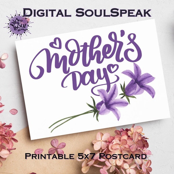 Printable Postcards | Happy Mother's Day 5x7 Digital Printable Card III