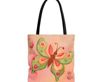 Tote Bag | Yet Another Lovely Butterfly Tote Watercolor | AOP Tote Bag