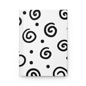Hardcover Journal | Spiral Whimsy Journal White | Hardcover Journal Matte