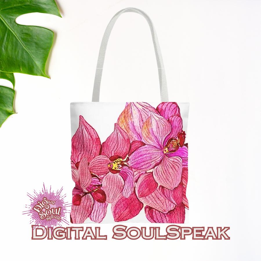 Large Leather Retail Tote - Pale Orchid