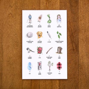 Cartes de bingo de randonnée - Activité de plein air en famille