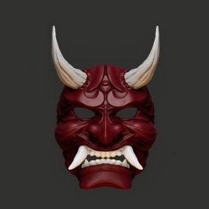 Wearable Hannya Samurai Oni Mask 5 Ver 03 3D printing file stl