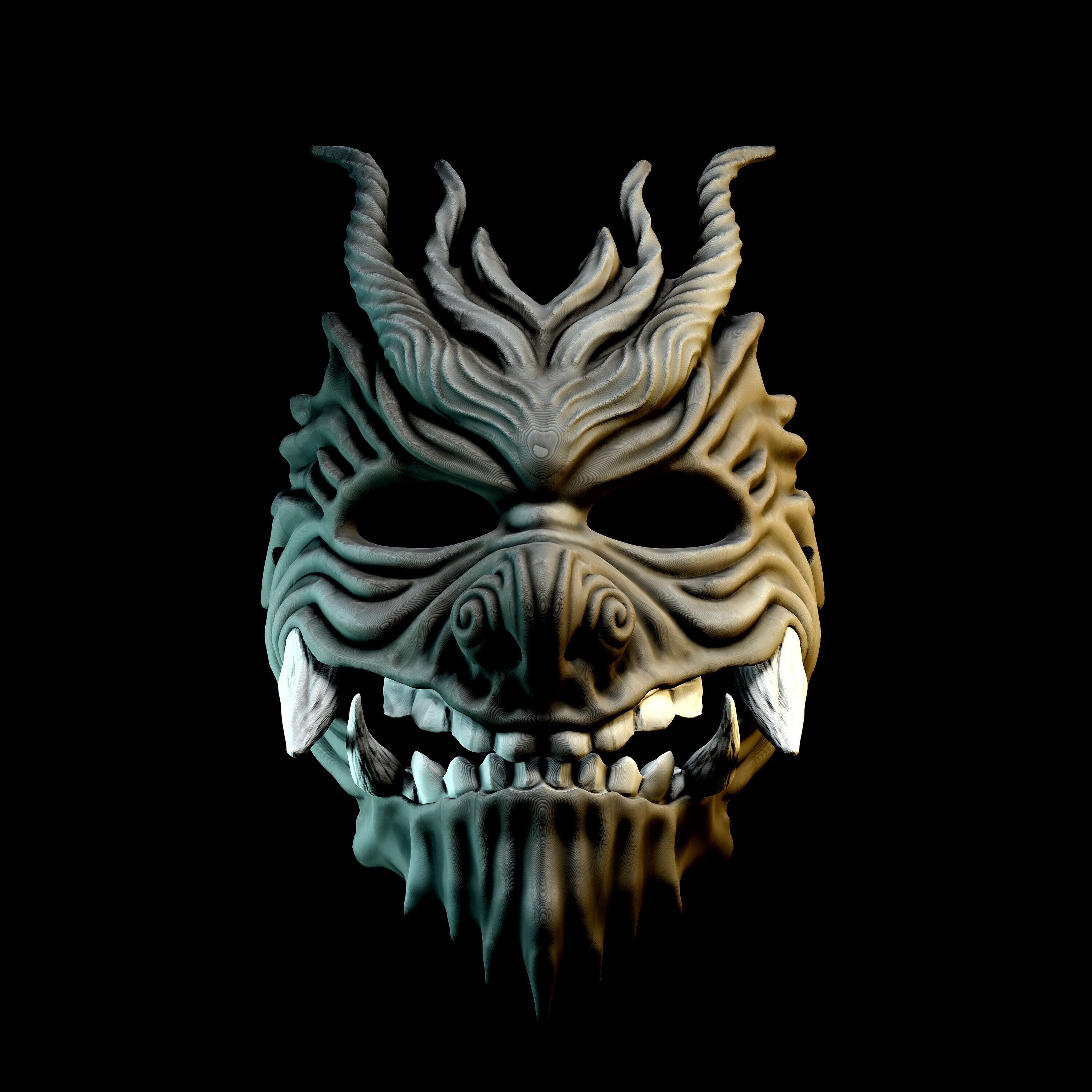 Oni Clay Demon Mask