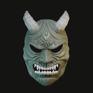 Oni Mask 14 Demon Demon Horn for 3d print stl