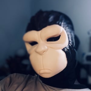 Wearable Cute Simian Ver 2 Monkey Mask 3D printing file stl