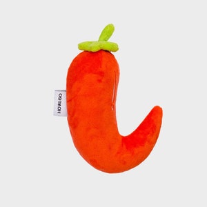 Red Pepper Plush Dog Toy, Crinkle Chew Toy