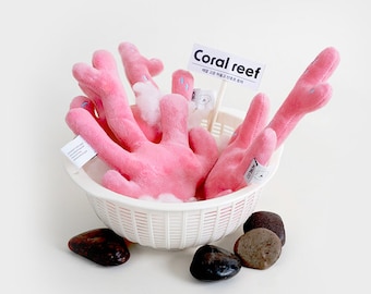 Coral Reef Plush Dog Toy, Squeaky Chew for Training