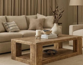 Rectangle Coffee Table by Eleven Southend - Solid Wood With