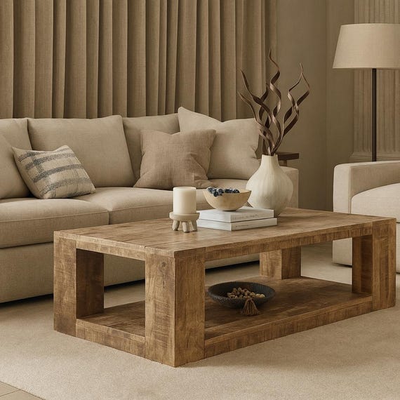 Rectangle Coffee Table by Eleven Southend - Solid Wood With
