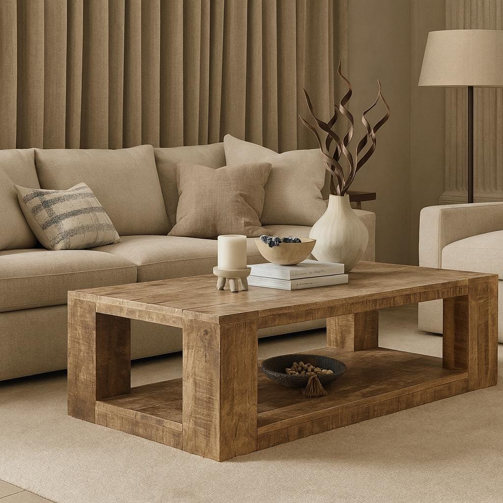 Rectangle Coffee Table by Eleven Southend - Solid Wood With