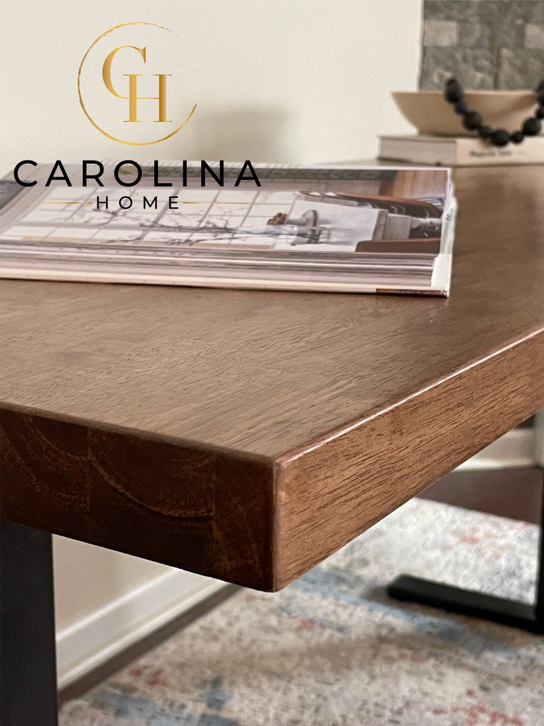 Solid Hardwood Standing Desk – Electric Adjustable Height, Home Office image 6
