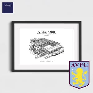Villa Park Stadium Art Print /Aston Villa Poster / Football Art Print / Aston Villa Fan Gift