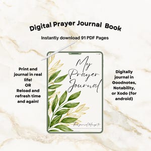 Digital Prayer Journal: 12-Week Faith-Based Devotional (PDF Download)