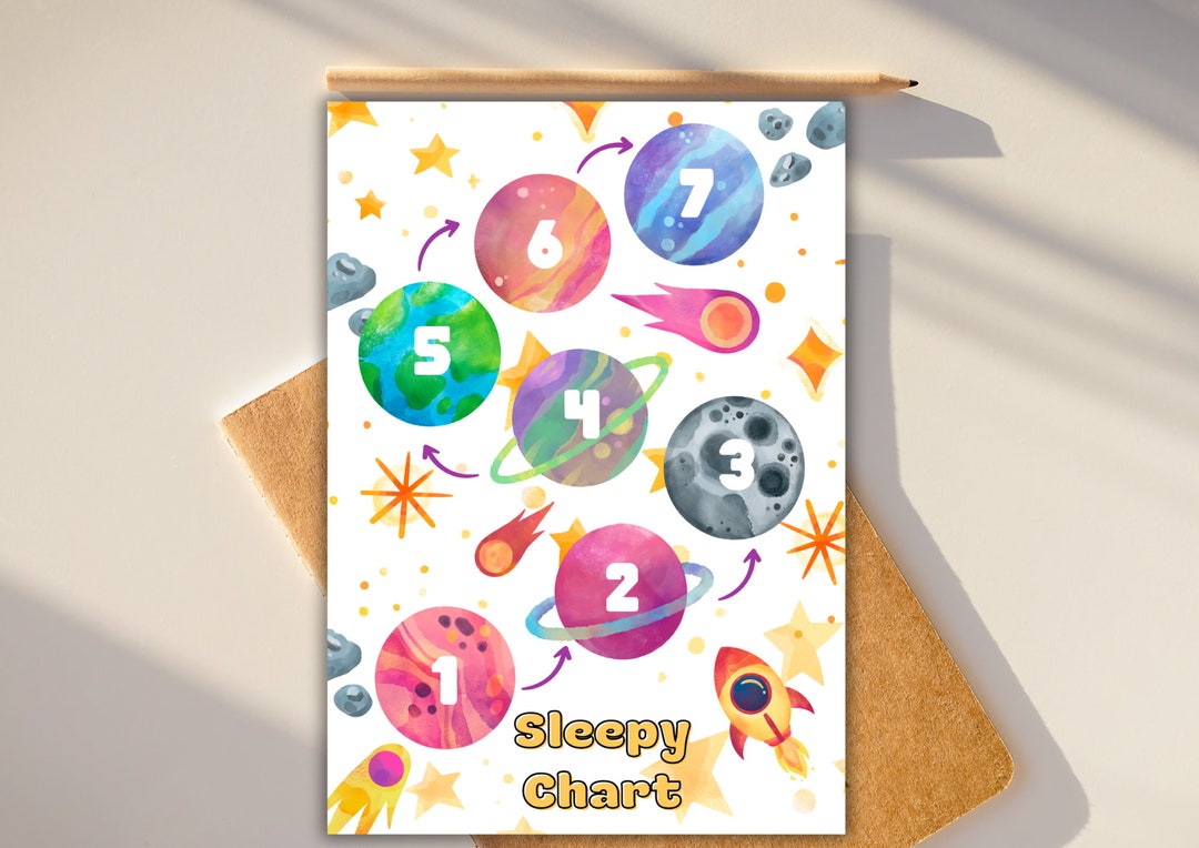 Sleepy Chart Stay in Bed Chart Children's Charts Children's Reward ...