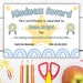 Kindness Award Certificate Printable Certificate Template Well Done ...