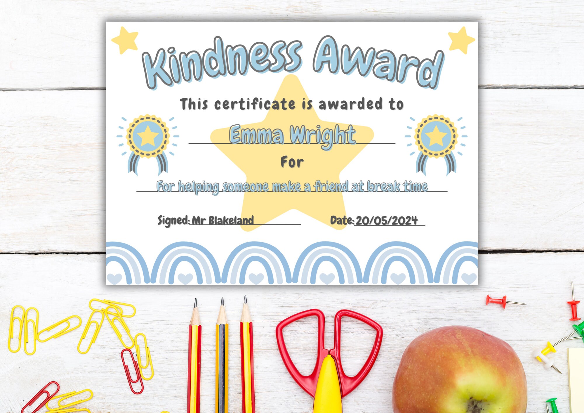 Kindness Award Certificate Printable Certificate Template Well Done ...