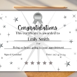 Well done Certificate, Congratulations Certificate, Digital download, Printable certificate, Achievement, Children Award Silver
