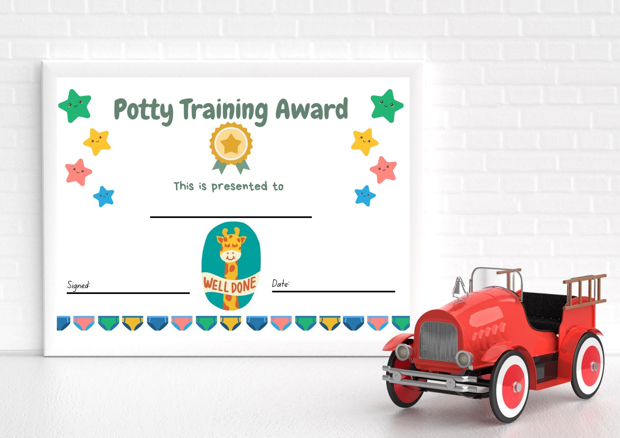 Certificate Template Potty Training Certificate Potty - Etsy