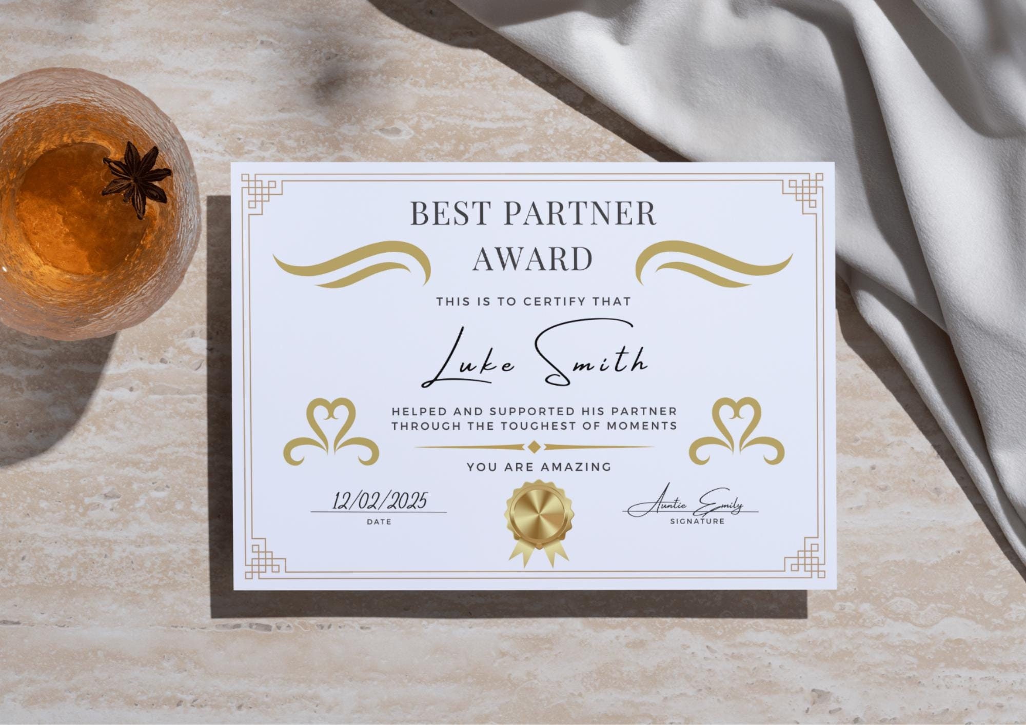 Birthing Certificate personalised Template Baby boy girl Baby Keepsake Customisable Template New Parent Gift Congratulations Well done