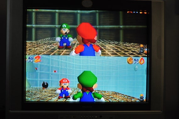 Mario 64 Splitscreen Multiplayer N64 Super Bros Cartridge Etsy