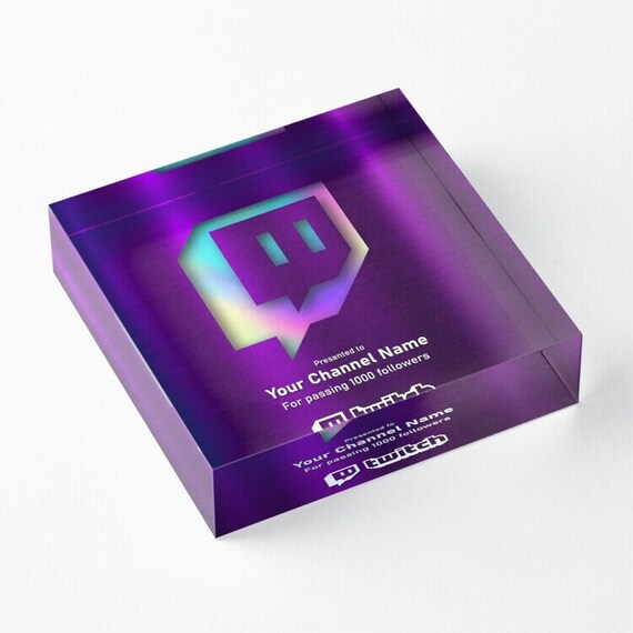 Custom Twitch Awards With Play Botton Could Be Used for Your Etsy