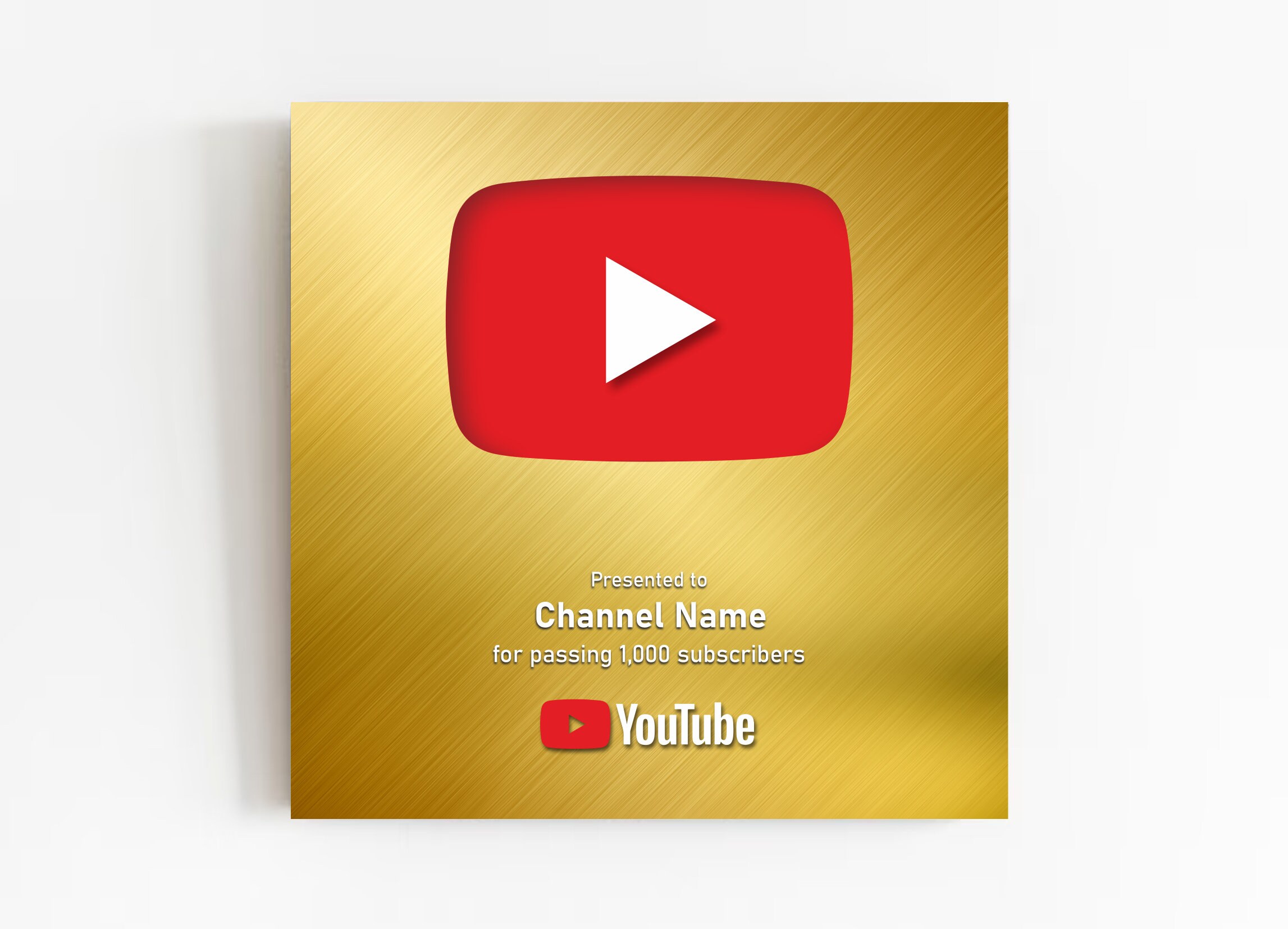 Silver/Gold Play Button (Custom)