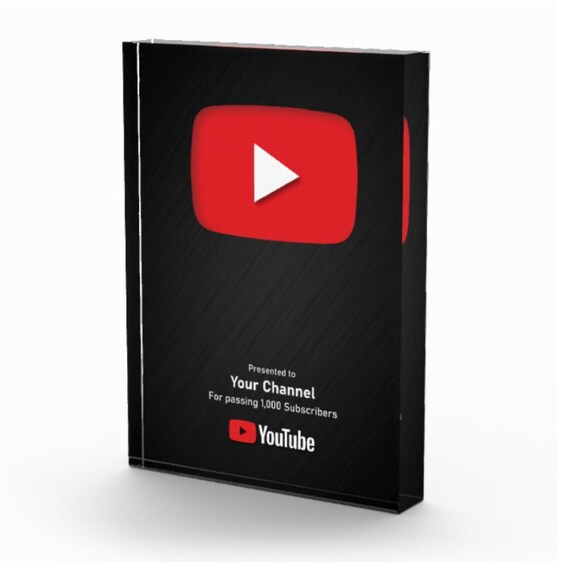 Youtube Creator Award Play Button For Channels That Surpass A Etsy