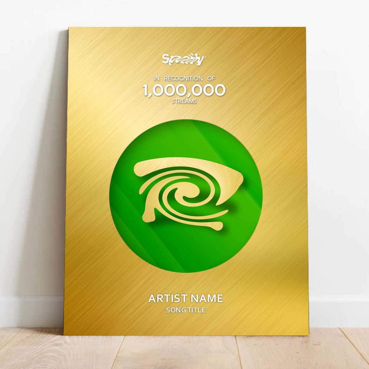 Custom Spotify Award Plaque With Play Button for Recognizing Etsy