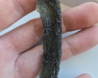 MOLDAVITE 9.92g Angel Chime Rare Long Shape Top Q Czech Republic 2.68" Natural Tektite Mineral Genuine Moldavite 49.60ct Collector Grade