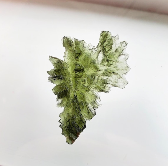 MOLDAVITE 3.90g Besednice Angel Wing Hedgehog Natural Large Jezkovna Top Q Czech Tektike Mineral 19.50ct