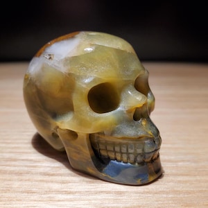 2.0&quot; New Pietersite Carved Crystal Skull Healing Realistic Natural Gemstone Carving 95g