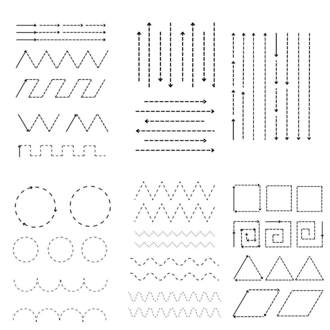 Prewriting Tracing Lines Worksheet Preschool Handwriting Practice