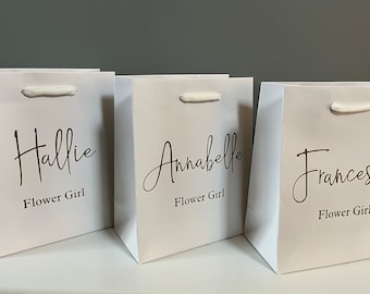 Personalised Flower Girl gift bags- Page Boy gift bags- Flower girl gifts- Page boy gifts- Personalised gift bags