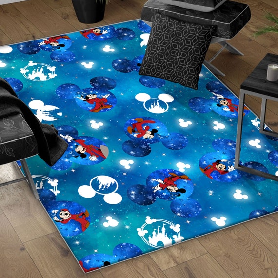 Disney Rug Mickey Mouse Rug Pink Rug Red Rug Kids Room Rug Etsy