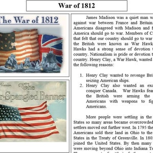 1812年の戦争の読書活動