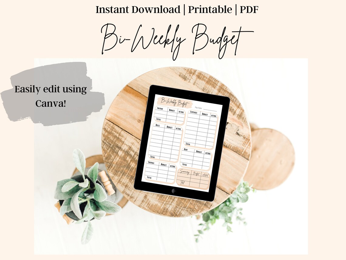 Bi-weekly Budget Bi Weekly Budget Planner Budget Template Printable ...