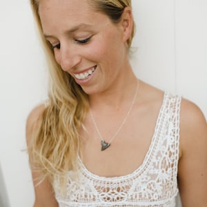 Silver Drilled Shark Tooth Necklace