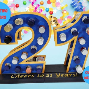 21st Birthday Liquor Bottle Party Centerpiece