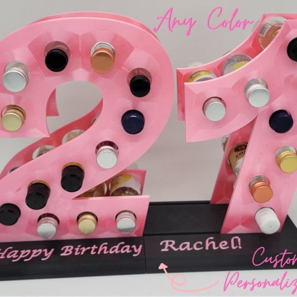 21st Birthday Gift, Mini Bottle Holder, 21st Birthday Party, Liquor Bottle Holder