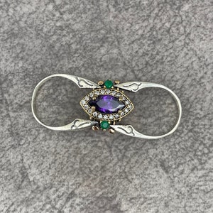 Women Multi Stone Amethyst Ring, Mystic Topaz Ring , Reversible Ring Handmade Ring, Marquise Ring, 925k Silver, Gift for her, Authentic Ring