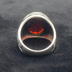 Mens Ruby Ring,ruby Stone Silver Turkish Handmade Ring Red Stone Ring ...