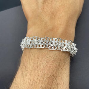 925 Sterling Silver Mariner Link Bracelet, Handmade Vintage Chain, Women Elegant Chain, Birthday Gift Silver, Bracelet Silver Chain Jewelry