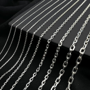 Sterling Silver Anchor Chain Necklace: Italian Nautical Link