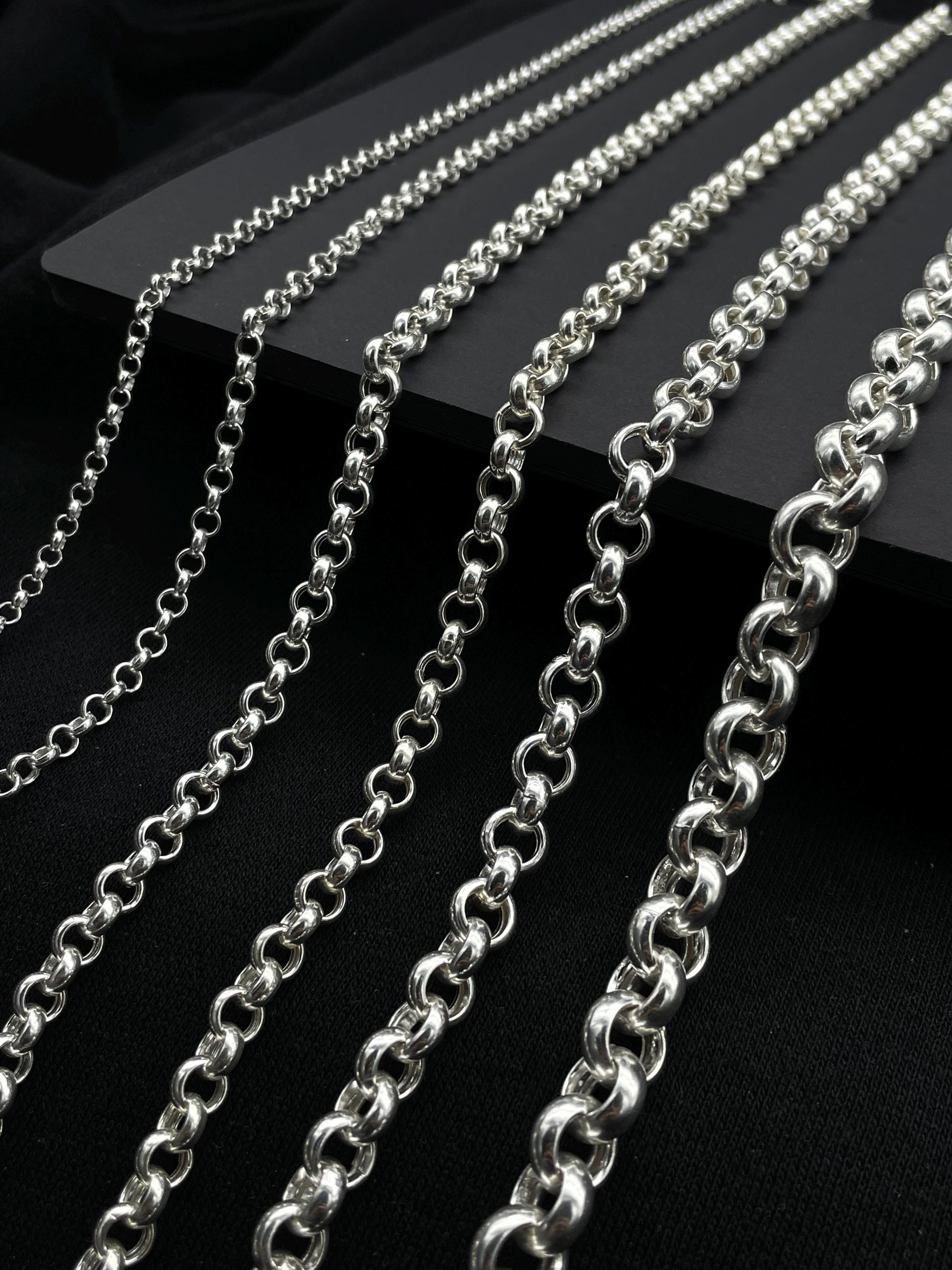 Sterling Silver Rolo Chain Necklace: Unisex Minimalist Link