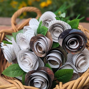 Shire Bouquet | Paper Flowers Made from Recycled Book Pages | Gift for Readers, Writers, and Book Lovers